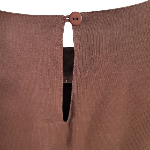 Strawbridge & Clothier NWT Sz XL Blouse Washable Textured Silk Back Keyhole VTG - Picture 8 of 8